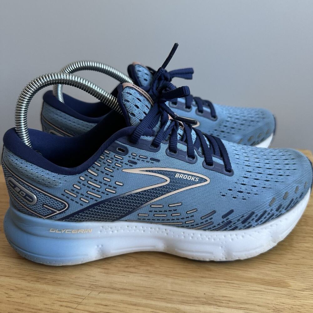 Brooks Glycerin 20 Women’s Running Shoes Blue Neutral Cushioned Rd Trainer 8.5B